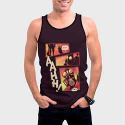 Майка-безрукавка мужская Пиро за работой, цвет: 3D-черный — фото 2