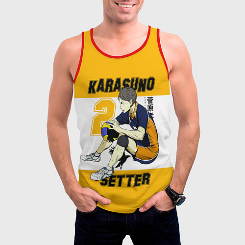 Мужская майка без рукавов Коши Сугавара Haikyuu!! / 3D-Красный – фото 3