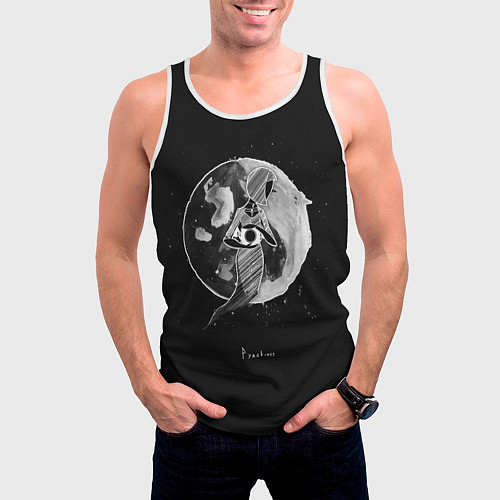 Мужская майка без рукавов Eclipse / 3D-Белый – фото 3