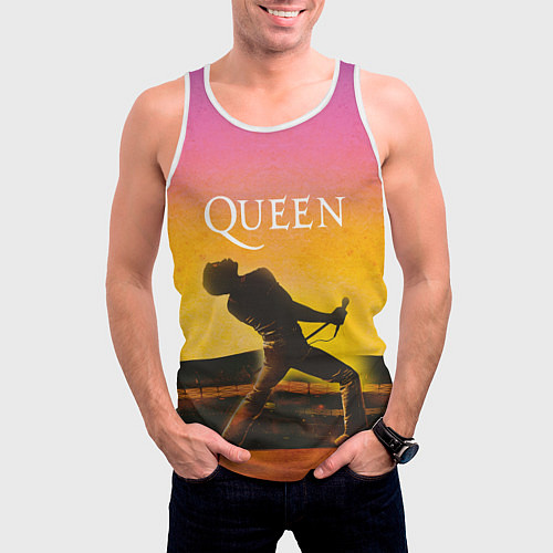 Мужская майка без рукавов Queen Freddie Mercury Z / 3D-Белый – фото 3