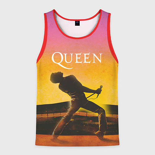 Мужская майка без рукавов Queen Freddie Mercury Z / 3D-Красный – фото 1