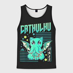 Майка-безрукавка мужская CatHulhu, цвет: 3D-черный