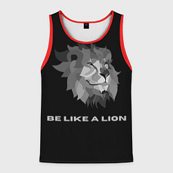 Майка-безрукавка мужская BE LIKE A LION, цвет: 3D-красный