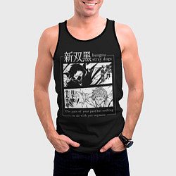 Майка-безрукавка мужская Бродячие псы Ацуши и акутагава, цвет: 3D-черный — фото 2