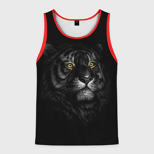 Мужская майка без рукавов Тигр / 3D-Красный – фото 1