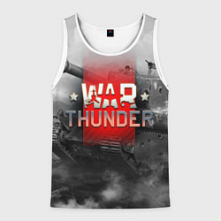 Майка-безрукавка мужская WAR THUNDER ВАР ТАНДЕР, цвет: 3D-белый