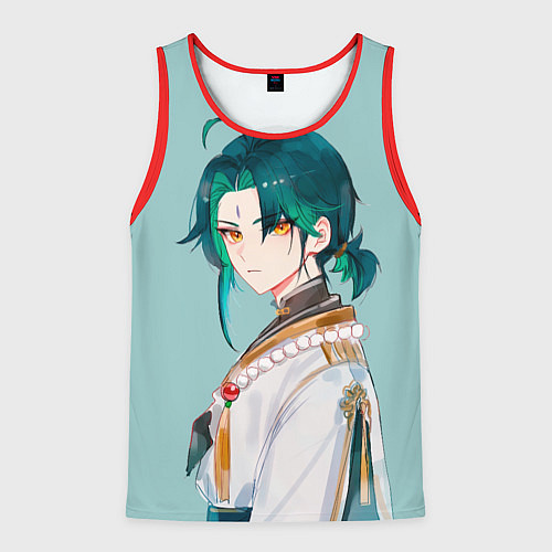 Мужская майка без рукавов Xiao Genshin Impact / 3D-Красный – фото 1