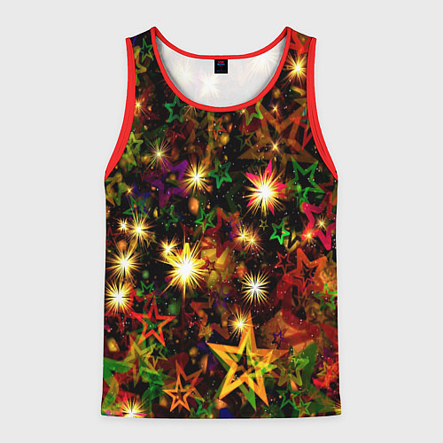 Мужская майка без рукавов Яркий день / 3D-Красный – фото 1