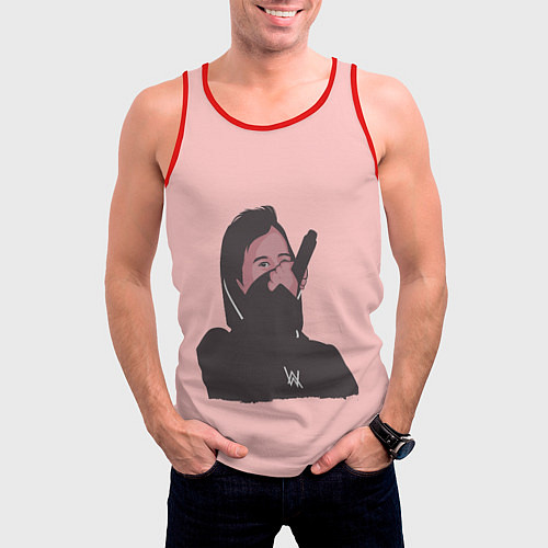 Мужская майка без рукавов Alan Walker Алан Уокер Z / 3D-Красный – фото 3