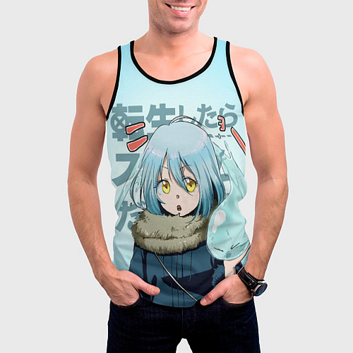 Мужская майка без рукавов Римуру Темпест, TenSura / 3D-Черный – фото 3