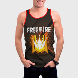 Майка-безрукавка мужская FREE FIRE GRAND MASTER, цвет: 3D-красный — фото 2