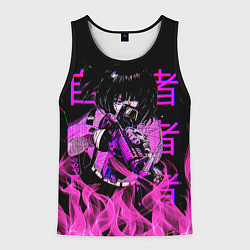 Майка-безрукавка мужская Аниме Девушка Киберпанк, цвет: 3D-черный