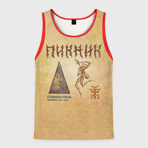 Мужская майка без рукавов Пущенная стрела - Пикник / 3D-Красный – фото 1