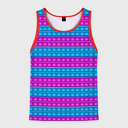 Майка-безрукавка мужская АНТИСТРЕСС POP it ПОП-ИТ, цвет: 3D-красный