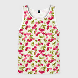 Майка-безрукавка мужская Спелая вишня, цвет: 3D-белый