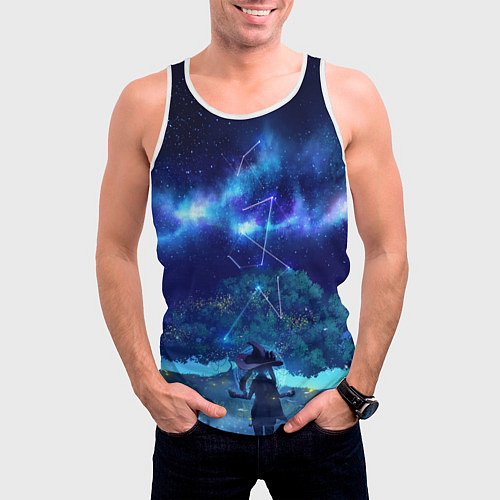 Мужская майка без рукавов MONA GENSHIN IMPACT / 3D-Белый – фото 3