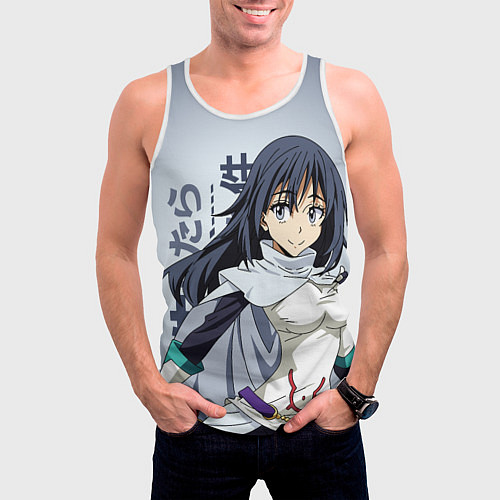 Мужская майка без рукавов TenSura, Сидзуэ Идзава / 3D-Белый – фото 3