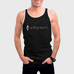 Майка-безрукавка мужская Ethereum, цвет: 3D-белый — фото 2