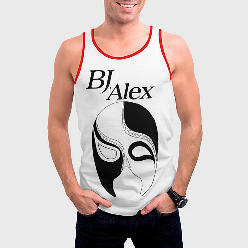 Мужская майка без рукавов Маска BJ Alex / 3D-Красный – фото 3