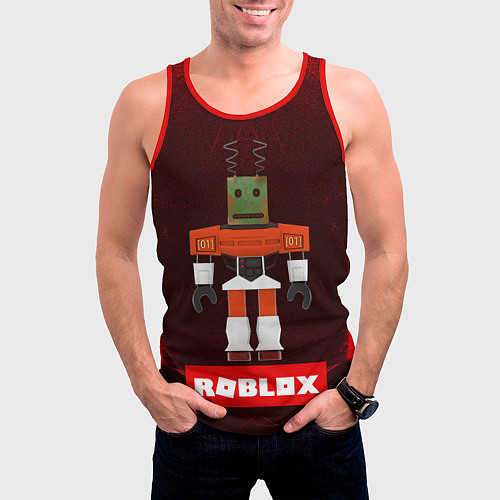 Мужская майка без рукавов ROBLOX РОБЛОКС Z / 3D-Красный – фото 3