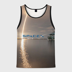 Майка-безрукавка мужская SpaceX Dragon 2, цвет: 3D-черный