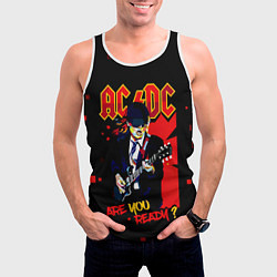 Майка-безрукавка мужская ARE YOU REDY? ACDC, цвет: 3D-белый — фото 2