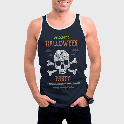 Мужская майка без рукавов Halloween Party / 3D-Белый – фото 3