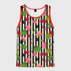 Майка-безрукавка мужская Ягодно-арбузный микс, цвет: 3D-красный
