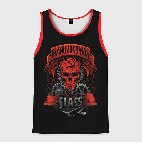 Мужская майка без рукавов РАБОЧИЙ КЛАСС / 3D-Красный – фото 1