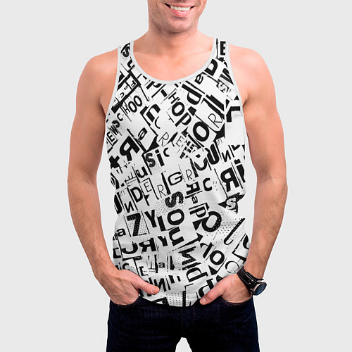 Мужская майка без рукавов UNDER WHITE / 3D-Белый – фото 3