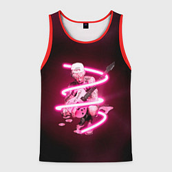 Майка-безрукавка мужская Pink MGK, цвет: 3D-красный