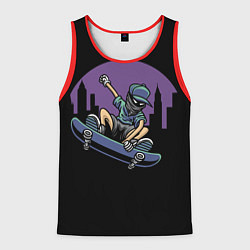 Майка-безрукавка мужская Скейтер, цвет: 3D-красный