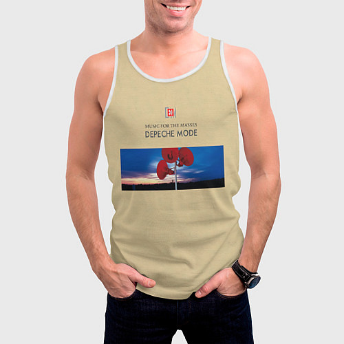 Мужская майка без рукавов Music for the Masses - / 3D-Белый – фото 3