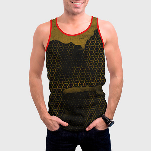 Мужская майка без рукавов Pittsburgh Penguins на спине / 3D-Красный – фото 3