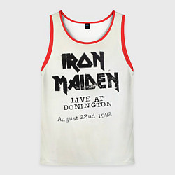 Майка-безрукавка мужская Live at Donington - Iron Maiden, цвет: 3D-красный