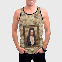 Майка-безрукавка мужская Домиано Давид Портрет на стене, цвет: 3D-черный — фото 2