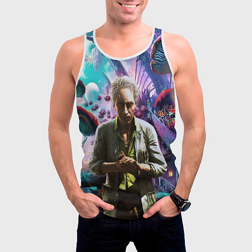 Мужская майка без рукавов MushroomTrip / 3D-Белый – фото 3