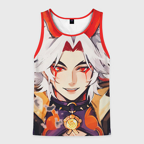 Мужская майка без рукавов Arataki Itto Genshin Impact / 3D-Красный – фото 1
