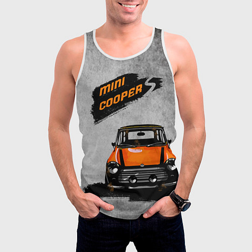 Мужская майка без рукавов Maшина Mini / 3D-Белый – фото 3