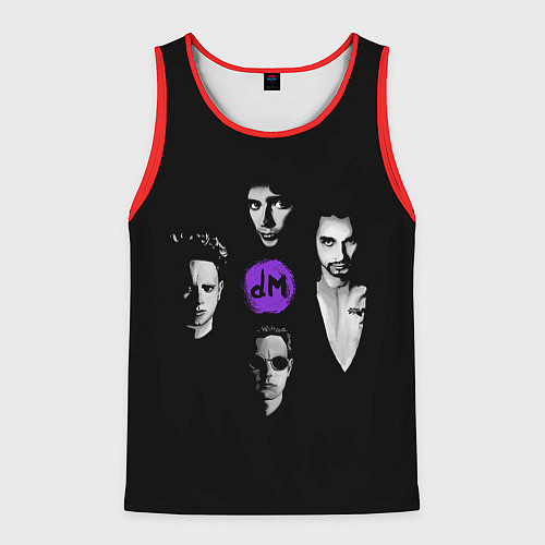 Мужская майка без рукавов Depeche mode band / 3D-Красный – фото 1