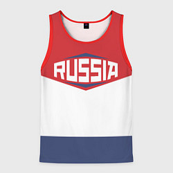 Майка-безрукавка мужская Russia, цвет: 3D-красный