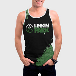 Майка-безрукавка мужская Линкин Парк в стиле Гранж Linkin Park, цвет: 3D-белый — фото 2