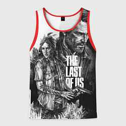 Майка-безрукавка мужская THE LAST OF US ЧЁРНО БЕЛЫЙ, цвет: 3D-красный