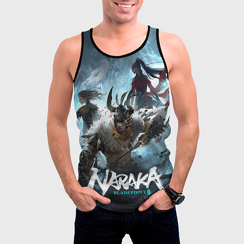 Мужская майка без рукавов Naraka team / 3D-Черный – фото 3