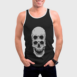Майка-безрукавка мужская Terrible Skull, цвет: 3D-белый — фото 2
