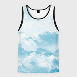Майка-безрукавка мужская Плотные облака, цвет: 3D-черный