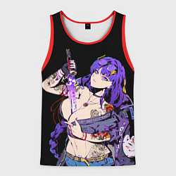 Майка-безрукавка мужская Сегун Райден балл модная с мечом genshin impact, цвет: 3D-красный