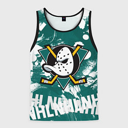 Майка-безрукавка мужская Анахайм Дакс Anaheim Ducks, цвет: 3D-черный