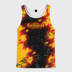 Майка-безрукавка мужская Genshin Impact: Аниме, цвет: 3D-белый