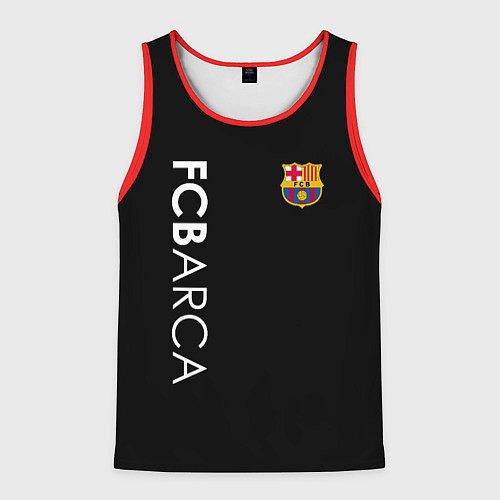 Мужская майка без рукавов FC BARCA BLACK STYLE / 3D-Красный – фото 1